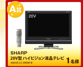 A܁@SHARP 20V^ nCrWter AQUOS LC-20D30-B@1l